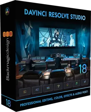 Иконка Blackmagic Design DaVinci Resolve Studio 18.0.2 Build 7 RePack by KpoJIuK [Multi Ru]