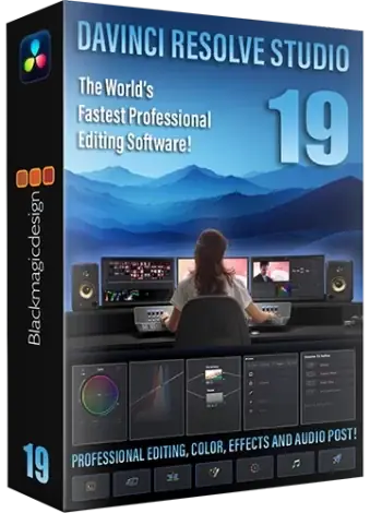 Иконка Blackmagic Design DaVinci Resolve Studio 19.0.3 Build 5 RePack by KpoJIuK [Multi Ru]