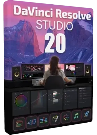 Иконка Blackmagic Design DaVinci Resolve Studio 20.0B Build 47 Public Beta 4 (x64) Portable by 7997 [Multi Ru]