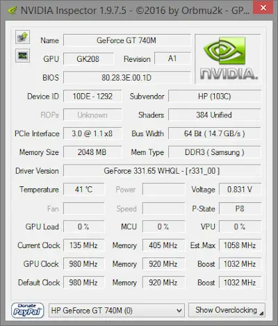 Иконка NVIDIA Inspector 1.9.7.5 (2016) Английский