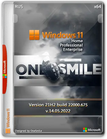 Иконка Windows 11 21H2 x64 Rus by OneSmiLe [22000.675]