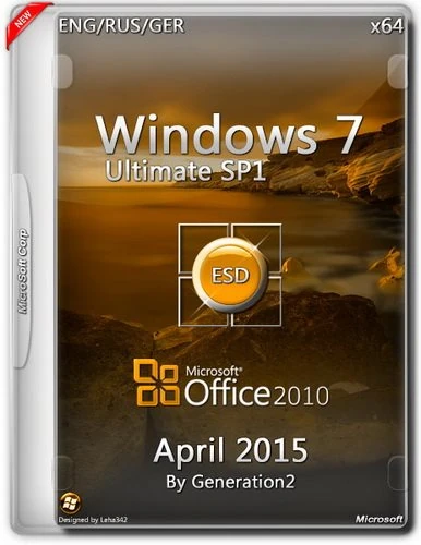 Иконка Windows 7 Ultimate SP1 +Office2010 SP2 ESD April
