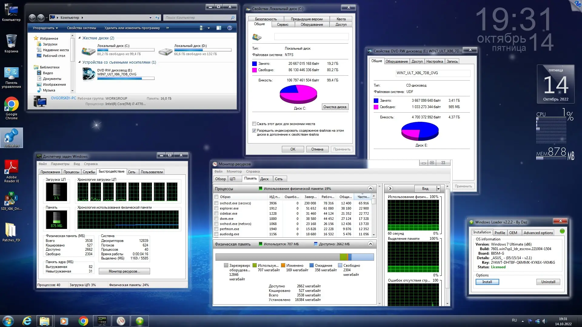 Инсталляция и активация