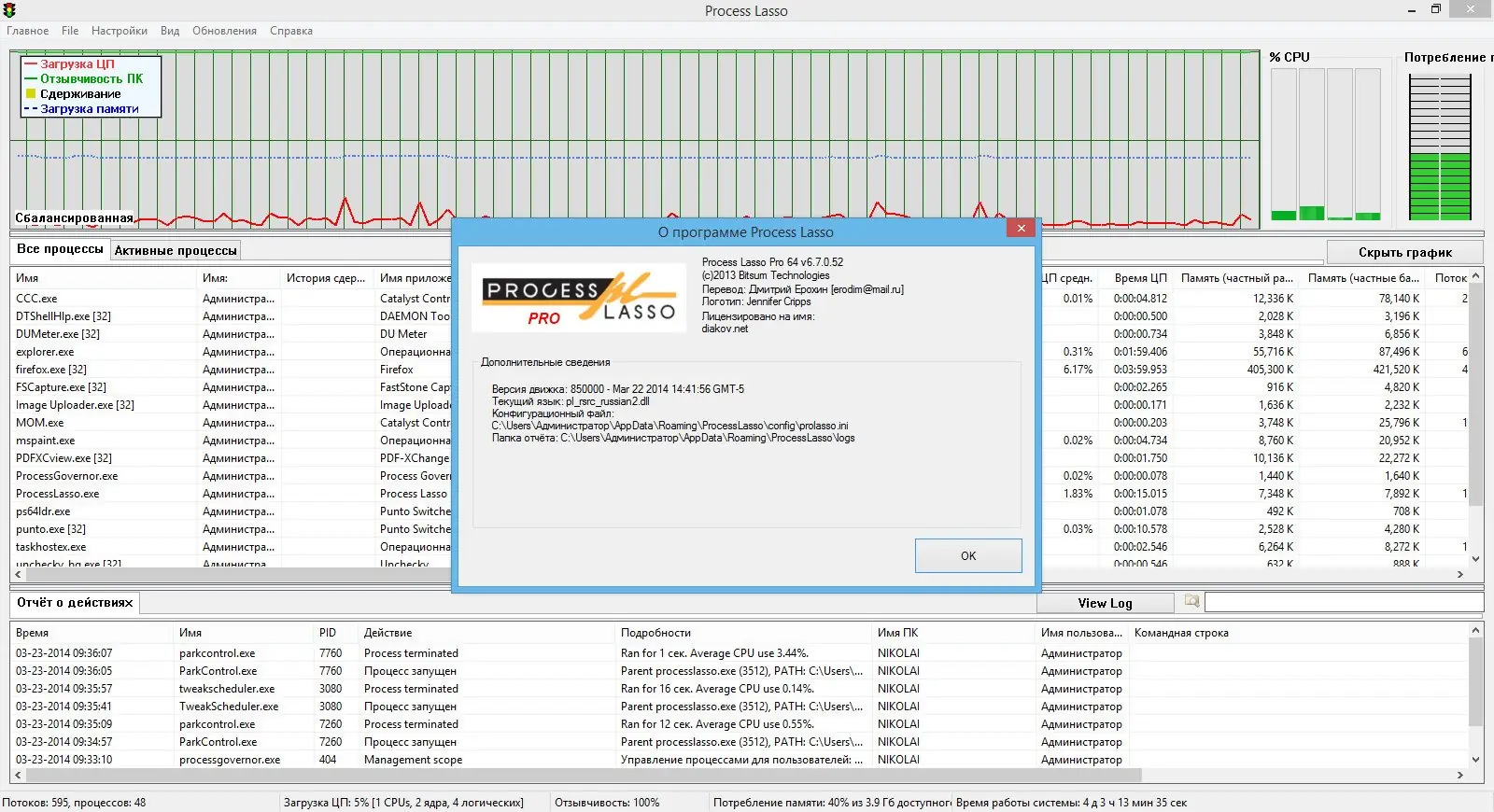 Инсталляция и активация