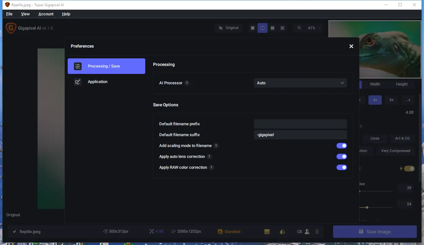Настройки программы