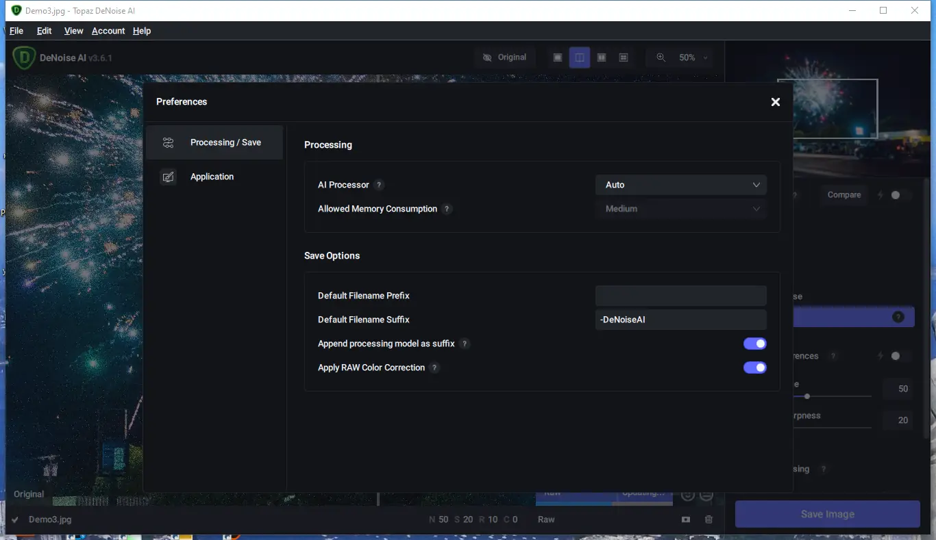 Настройки программы