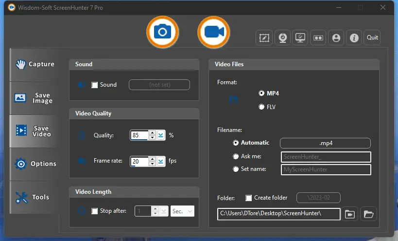 Настройки программы