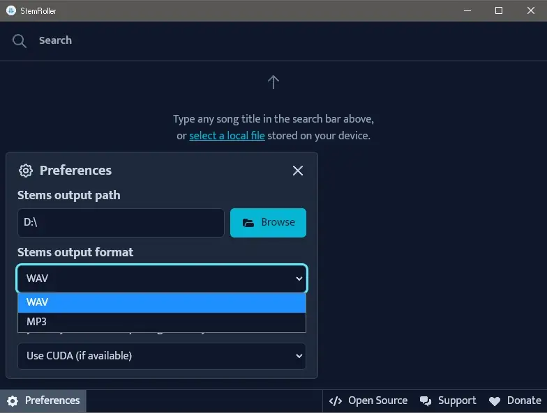 Настройки программы