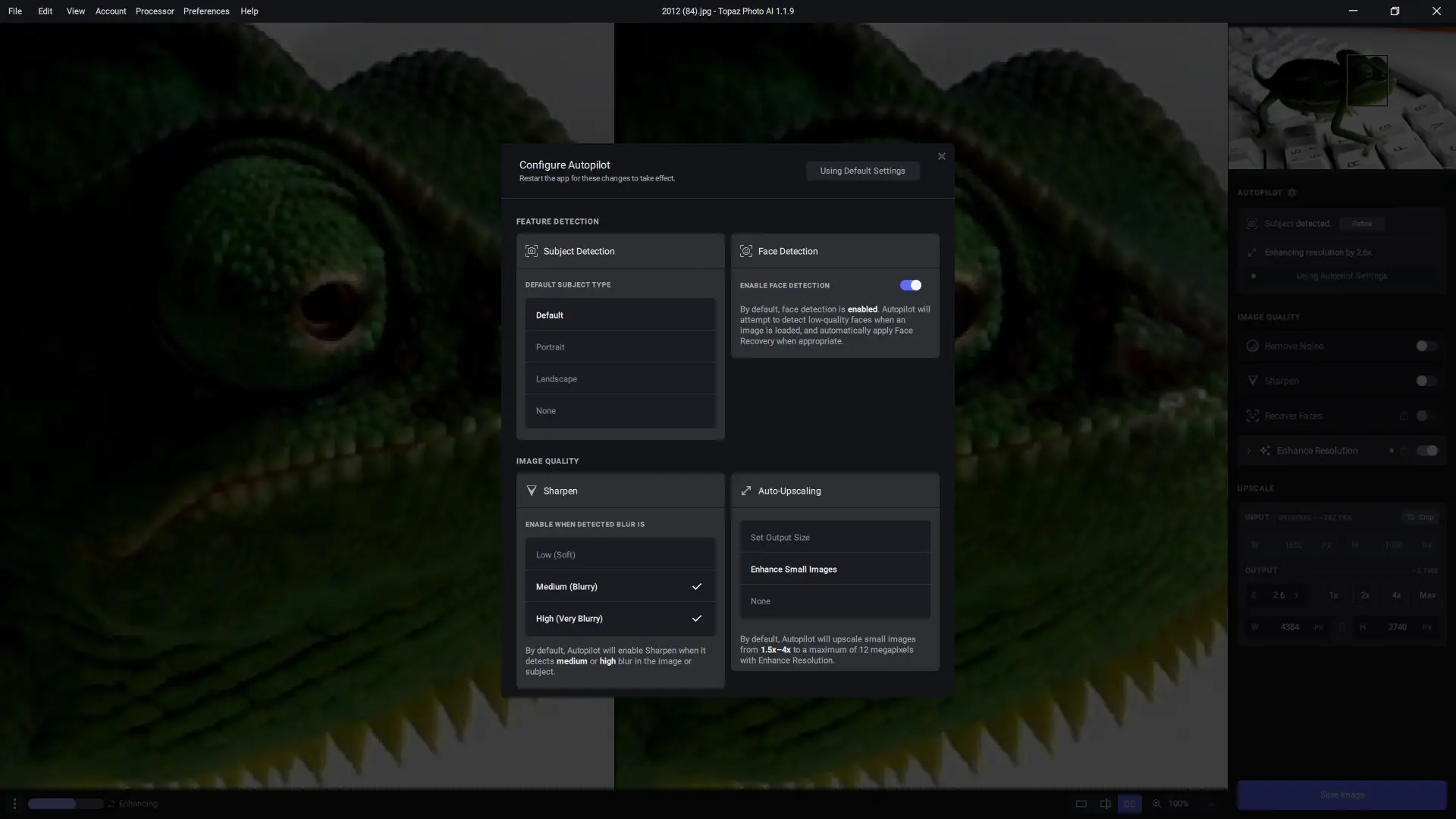Настройки программы