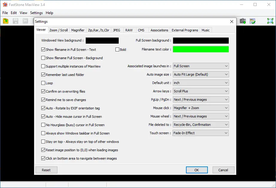 Настройки программы