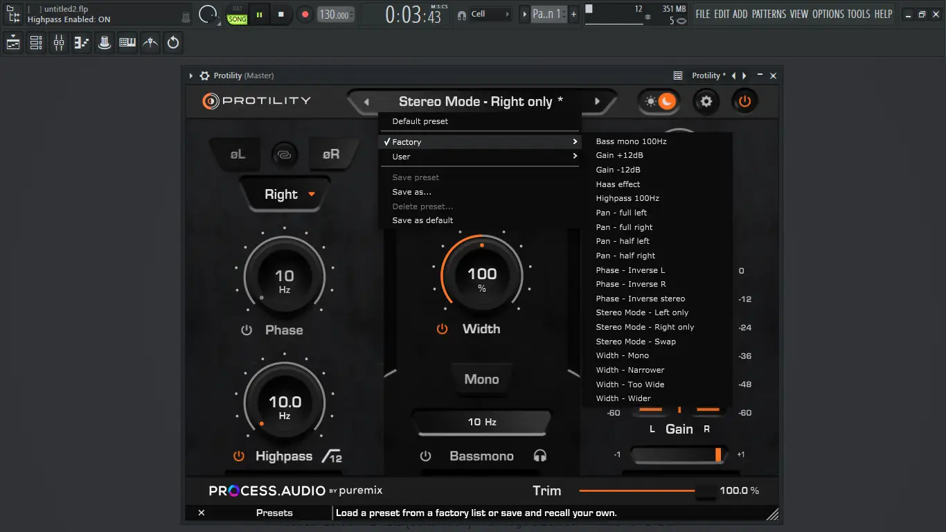 Настройки программы