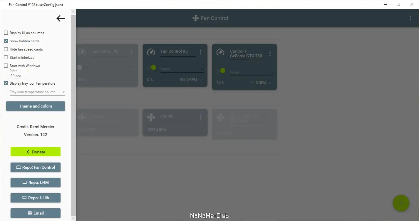 Настройки программы