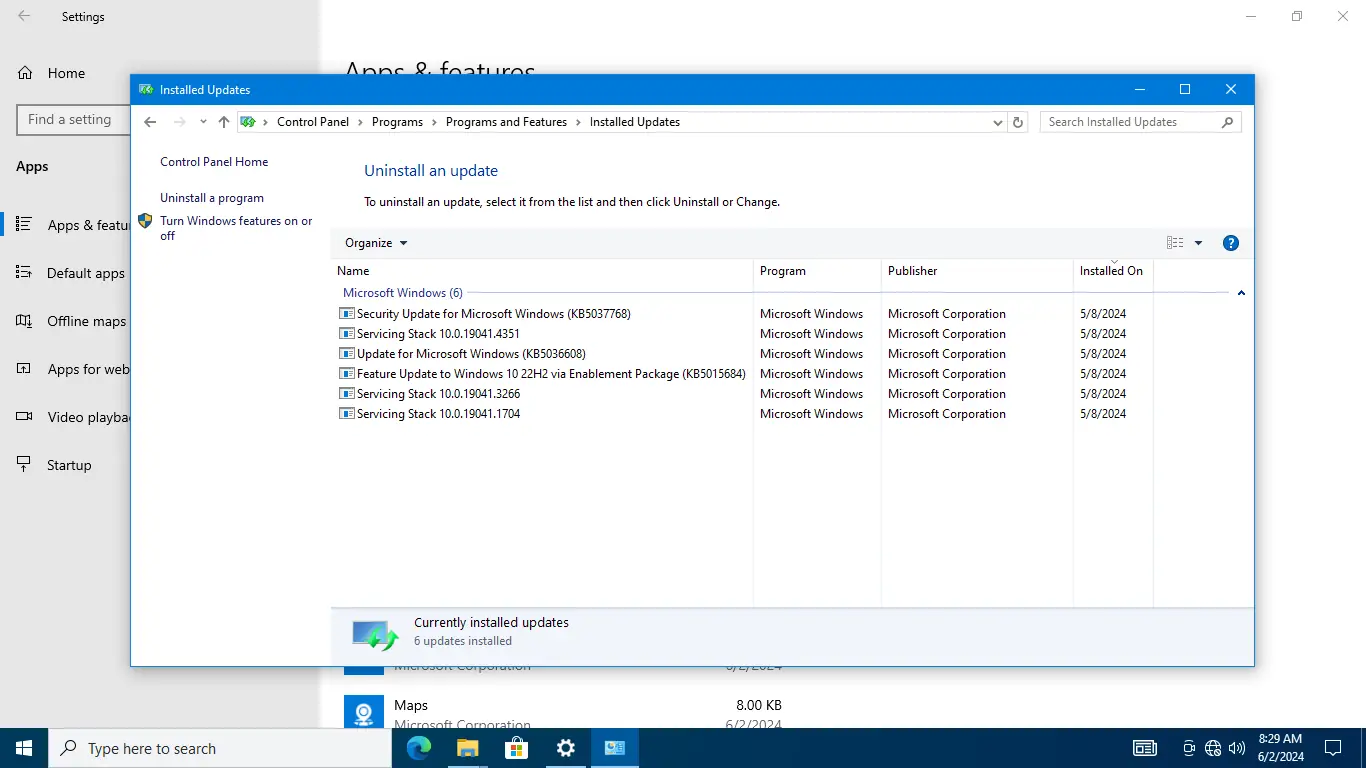 Настройки программы