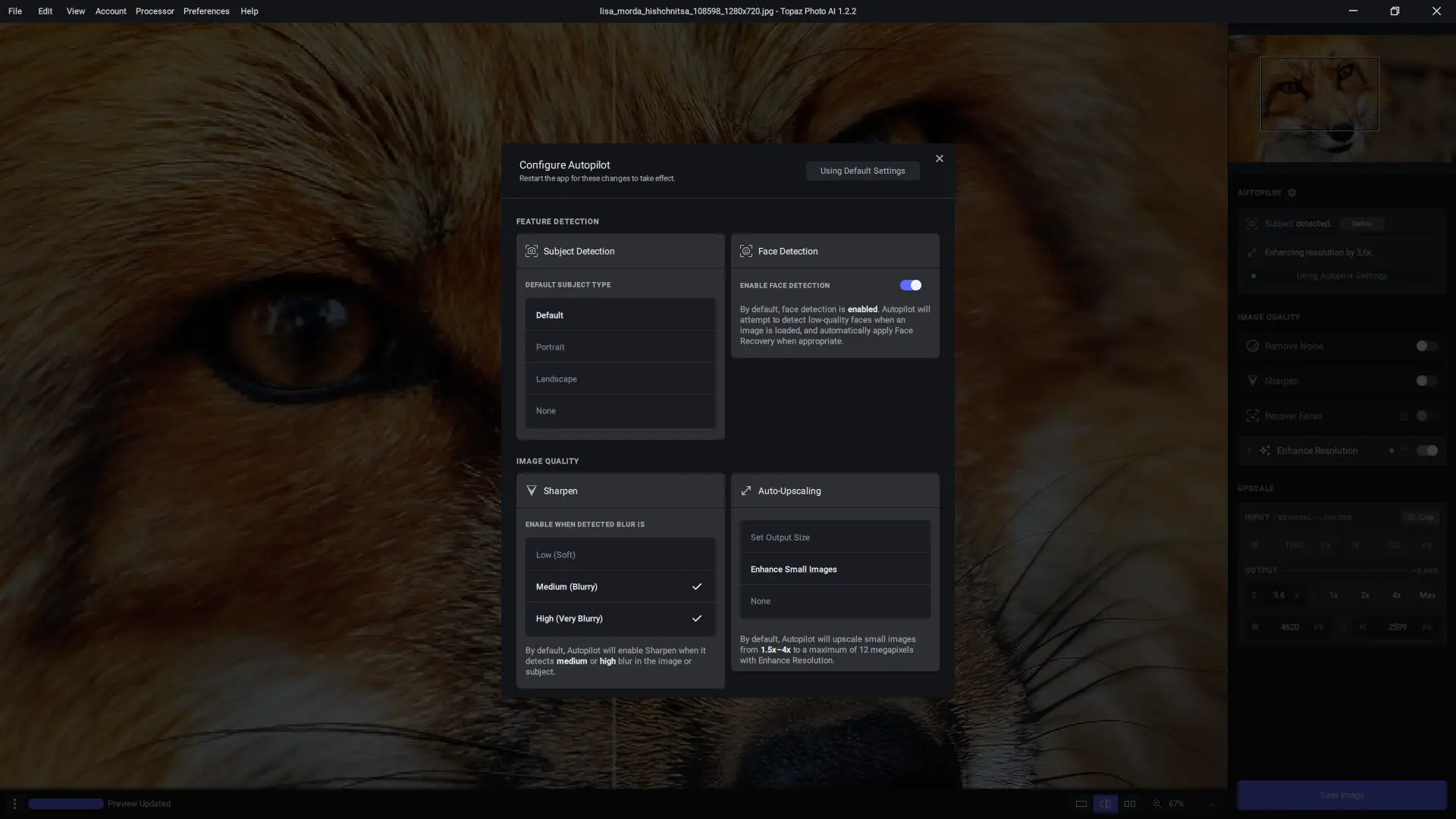 Настройки программы