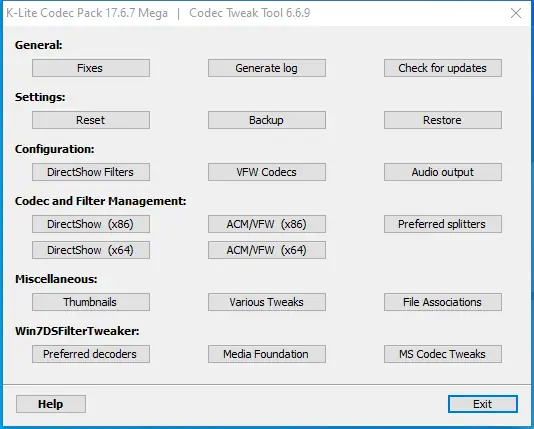 Настройки программы