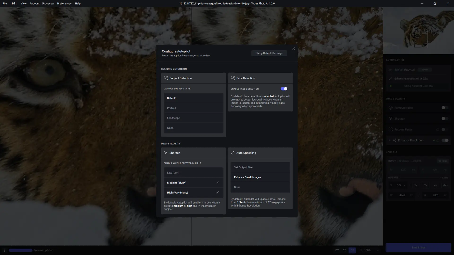 Настройки программы