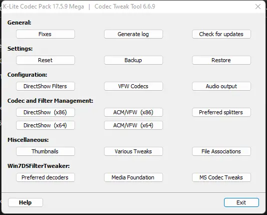 Настройки программы