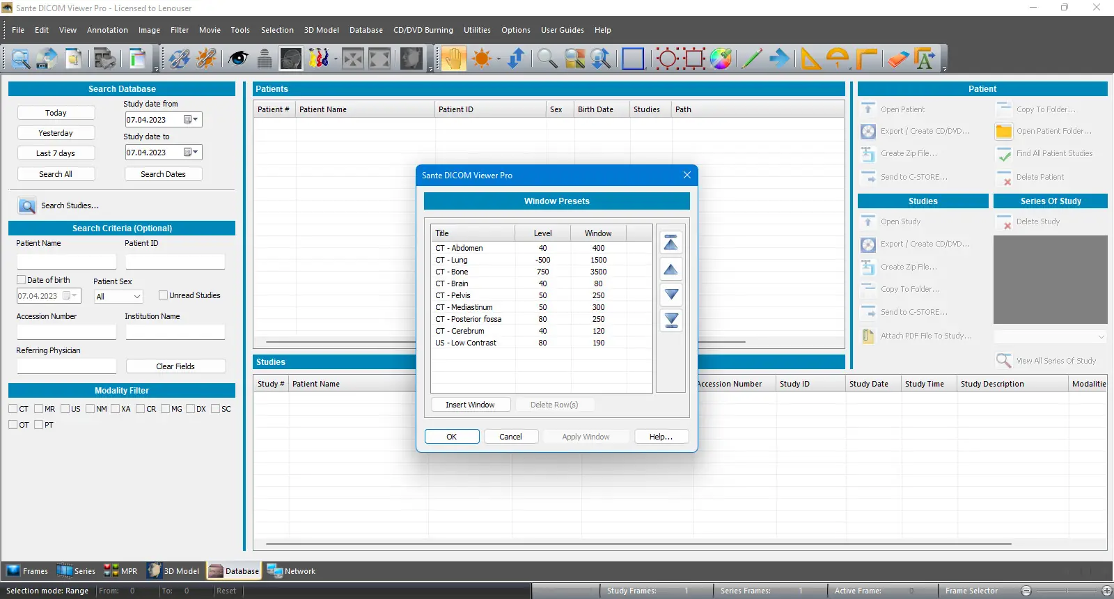 Настройки программы