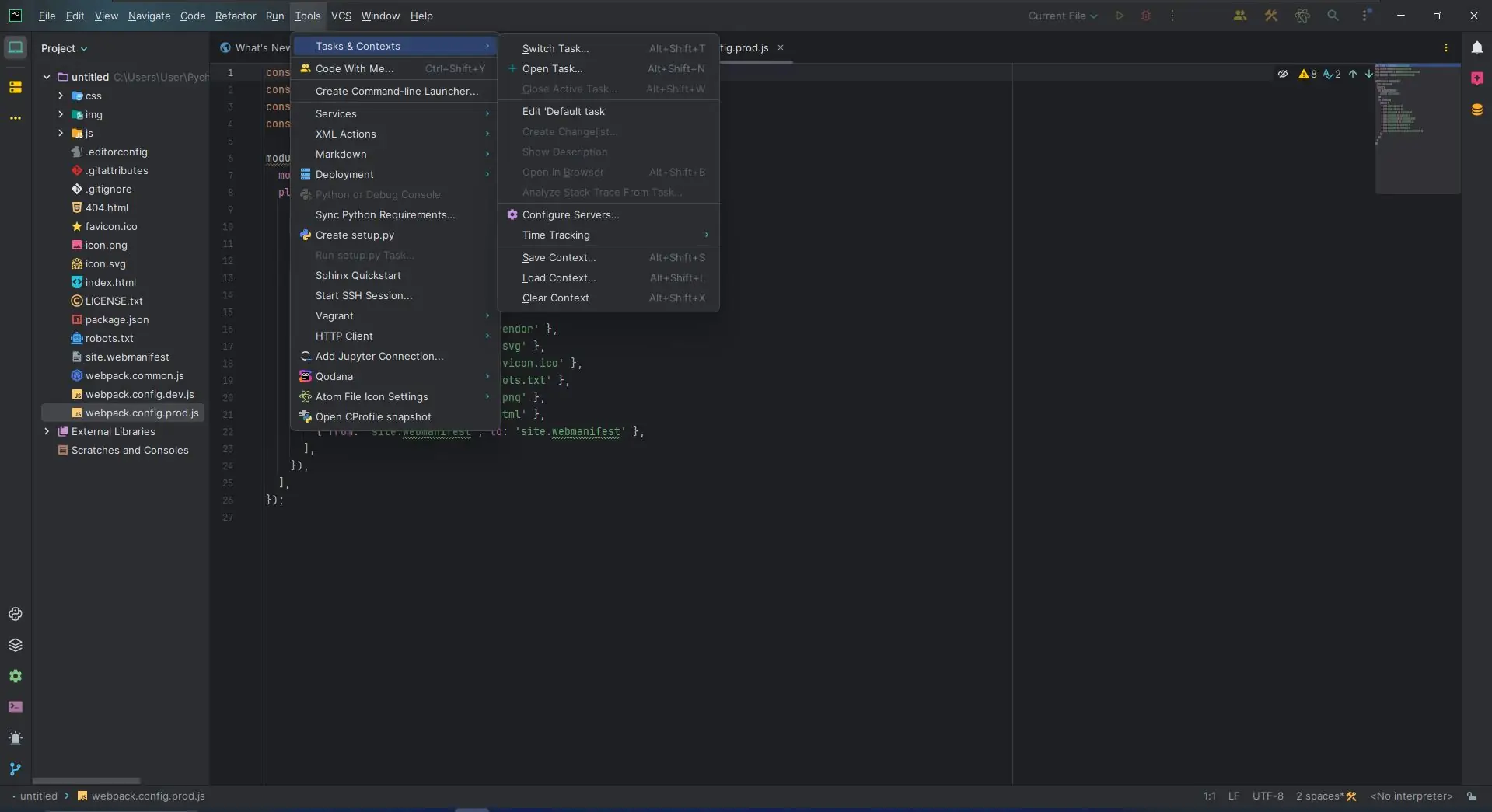 Настройки программы