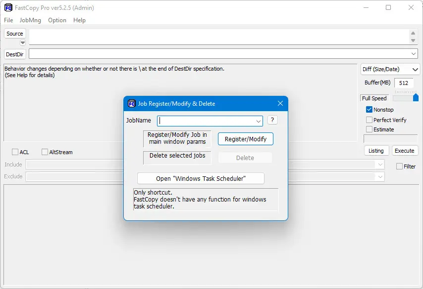 Настройки программы