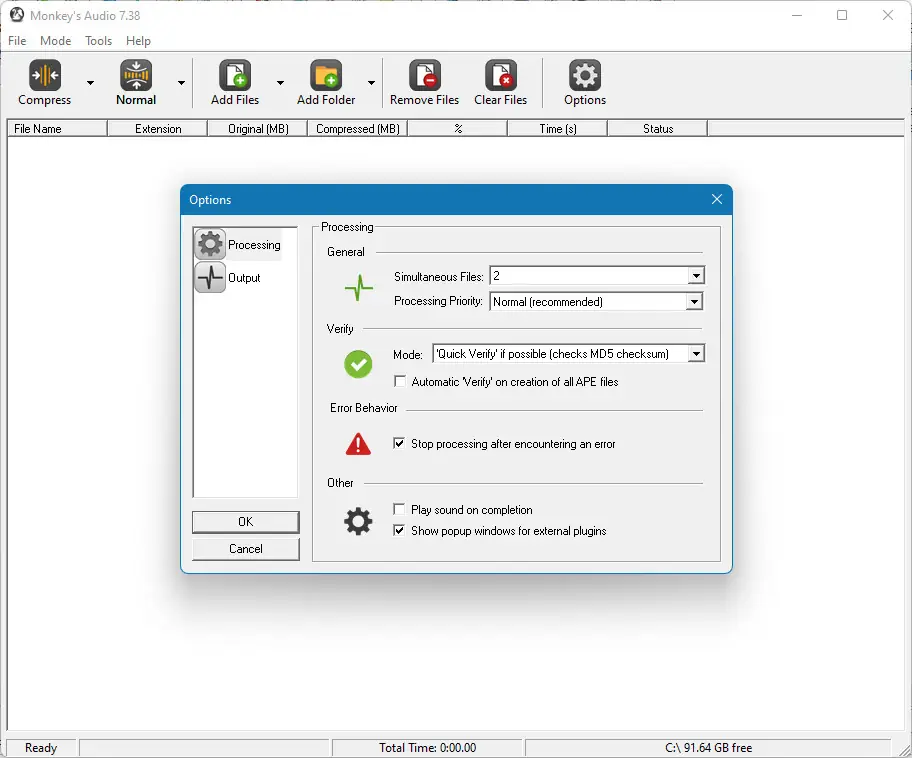 Настройки программы