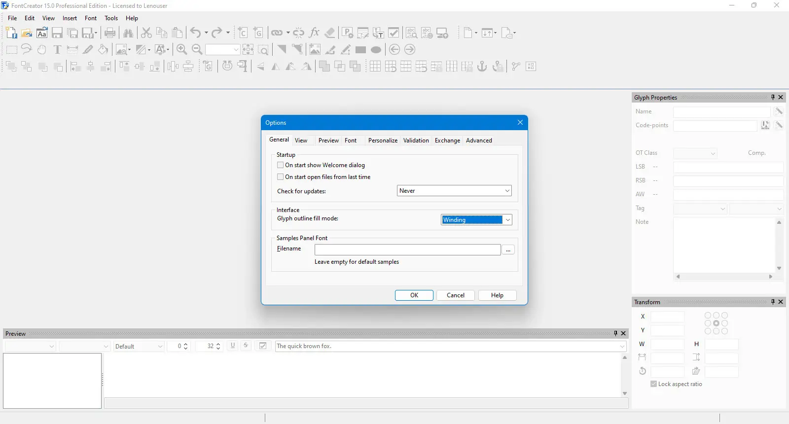 Настройки программы