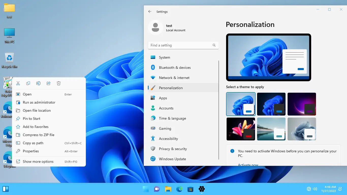 Настройки программы