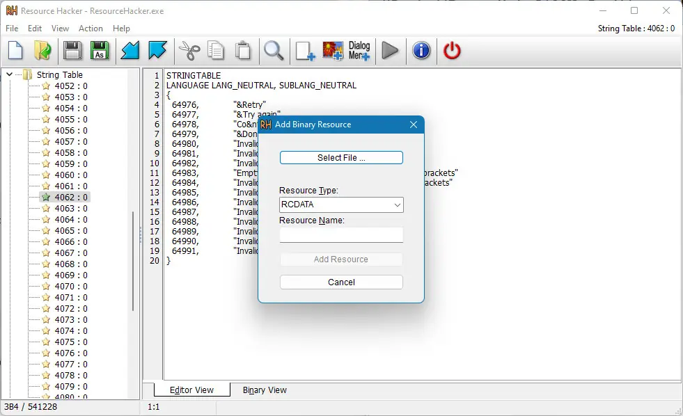 Настройки программы