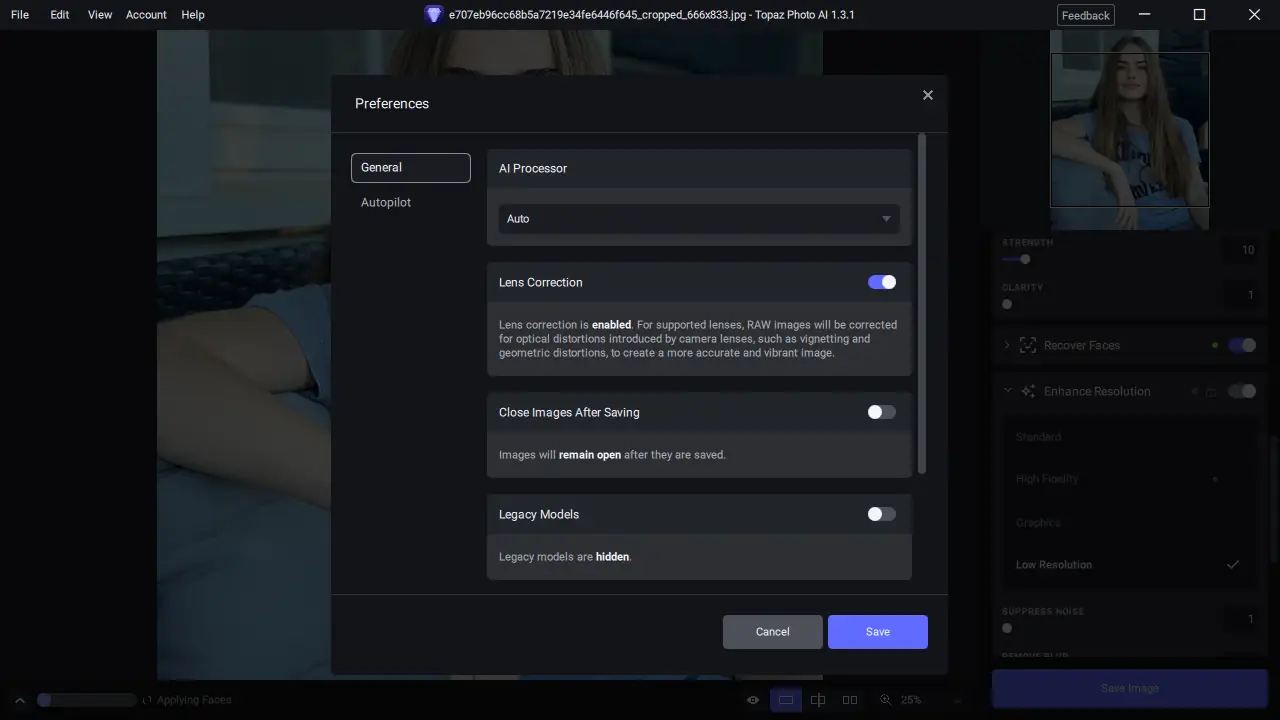 Настройки программы