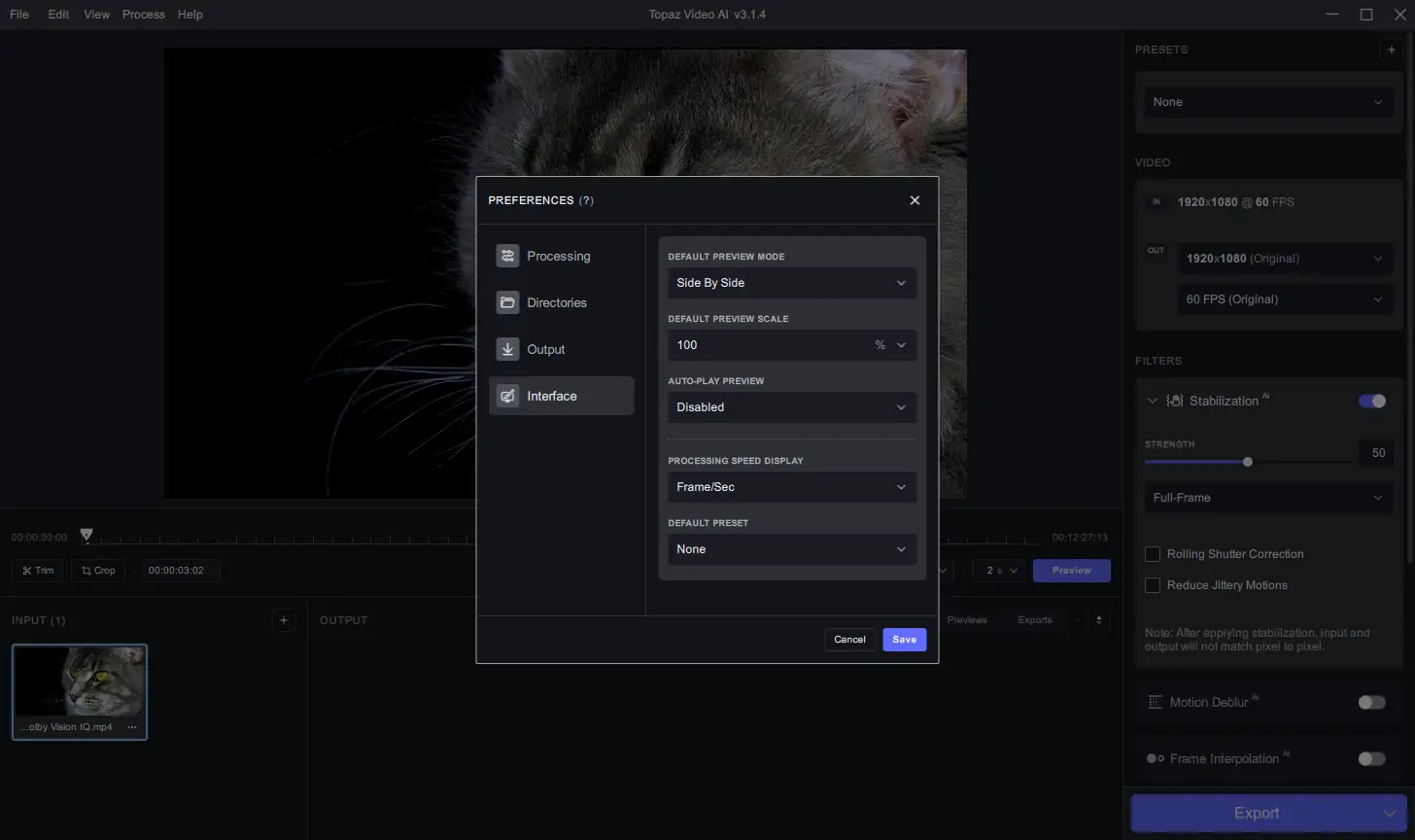 Настройки программы