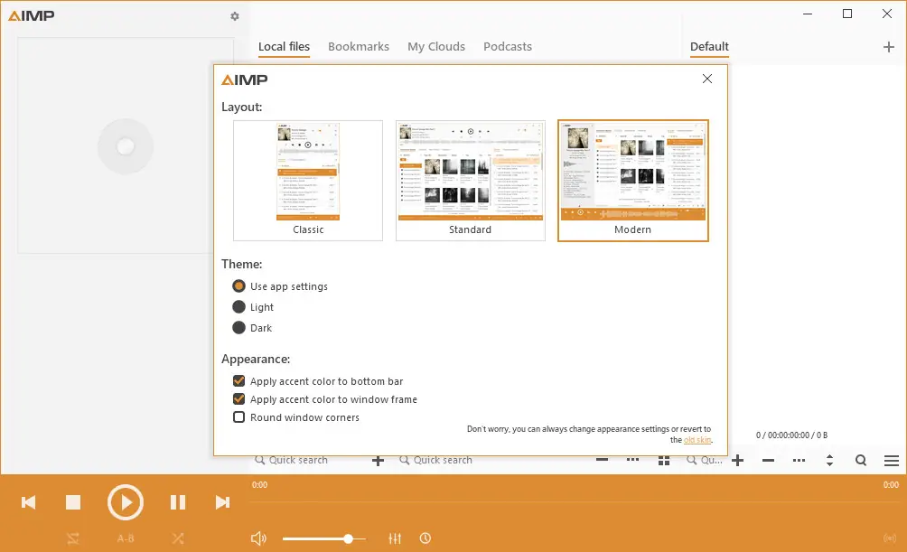 Настройки программы