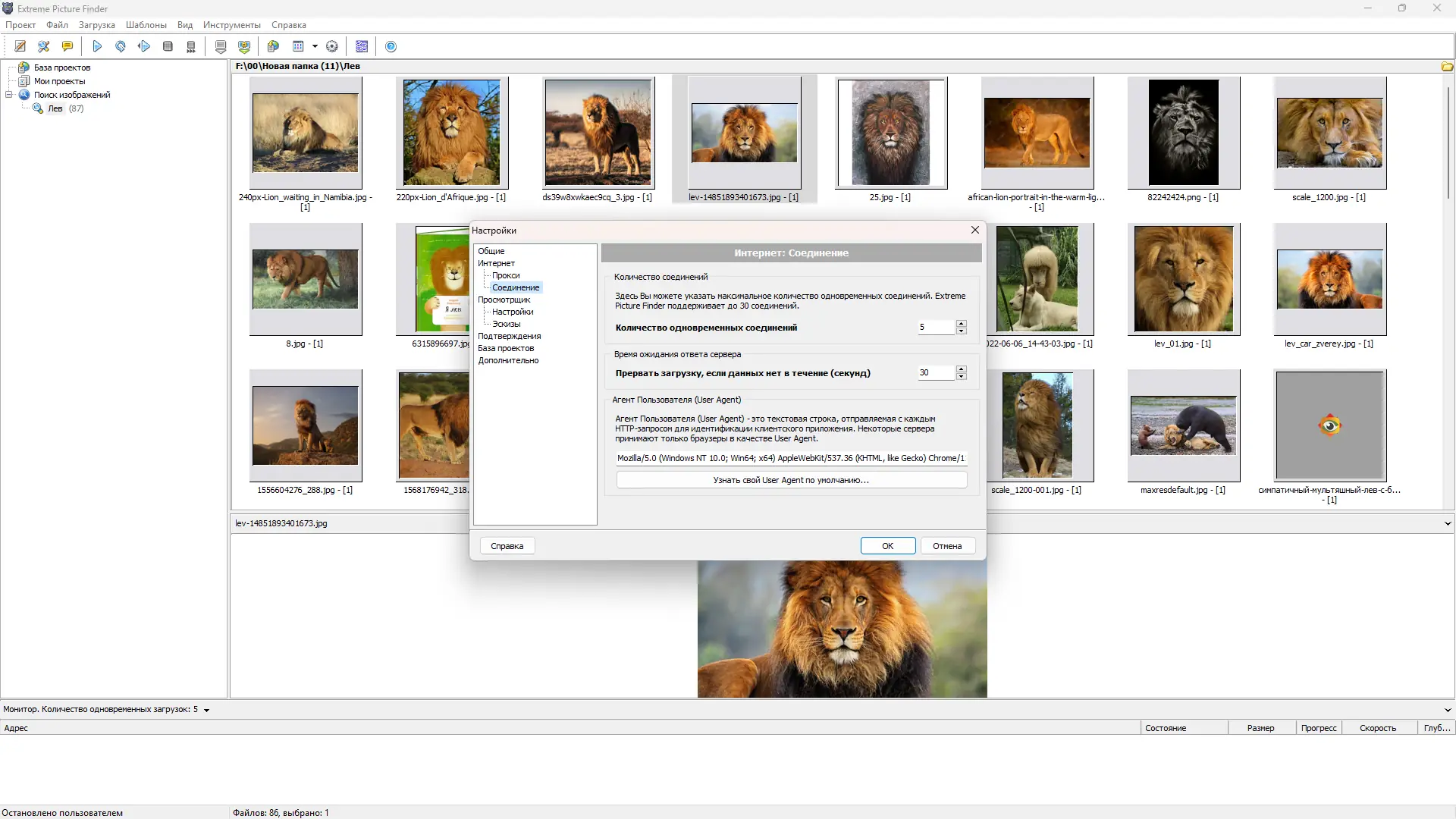 Настройки программы