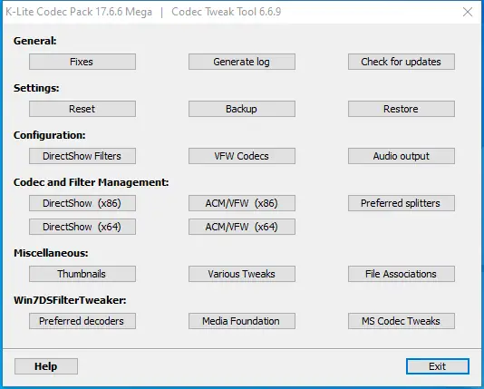 Настройки программы