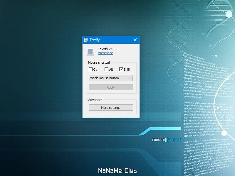 Настройки программы