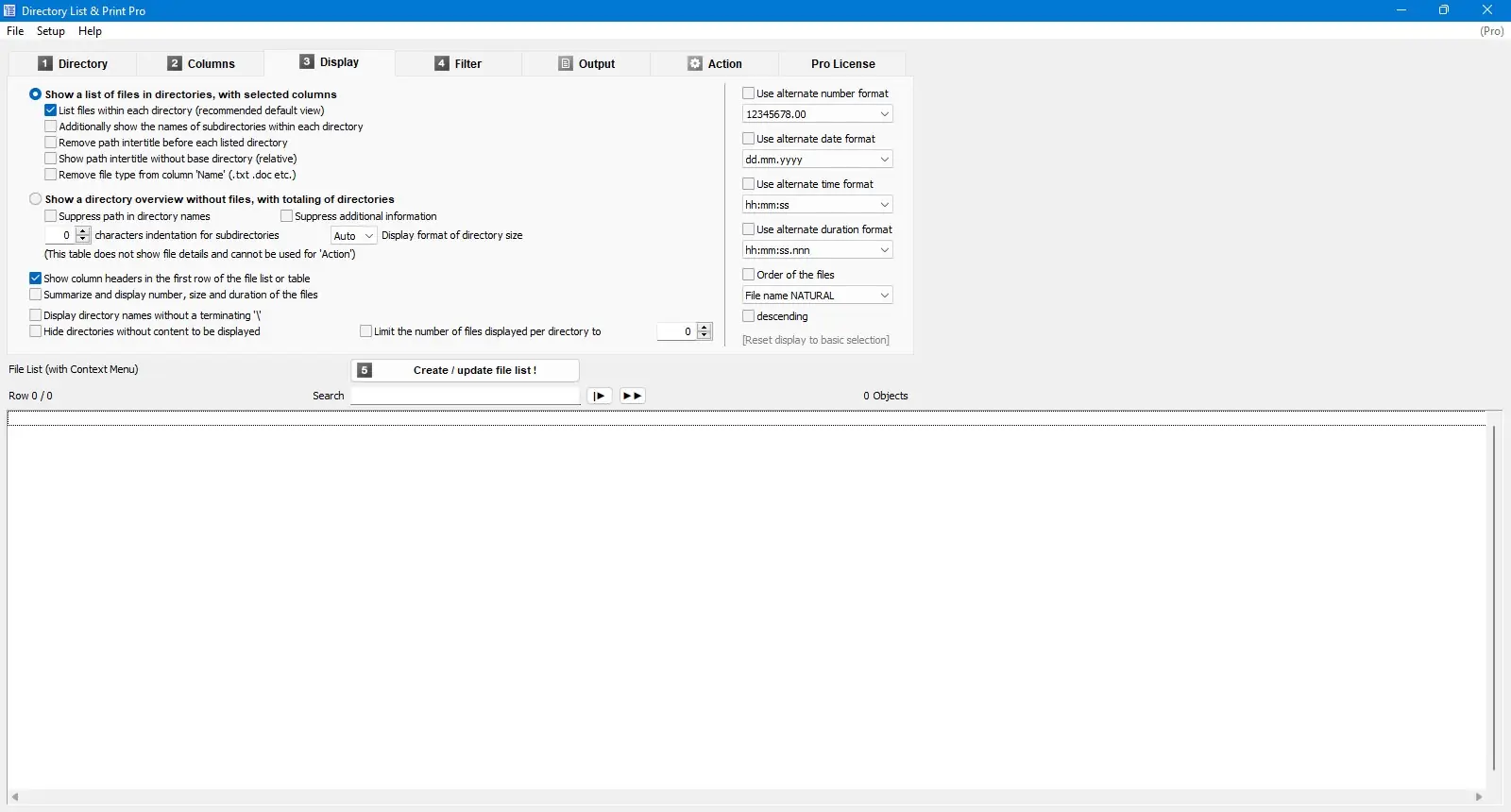 Настройки программы