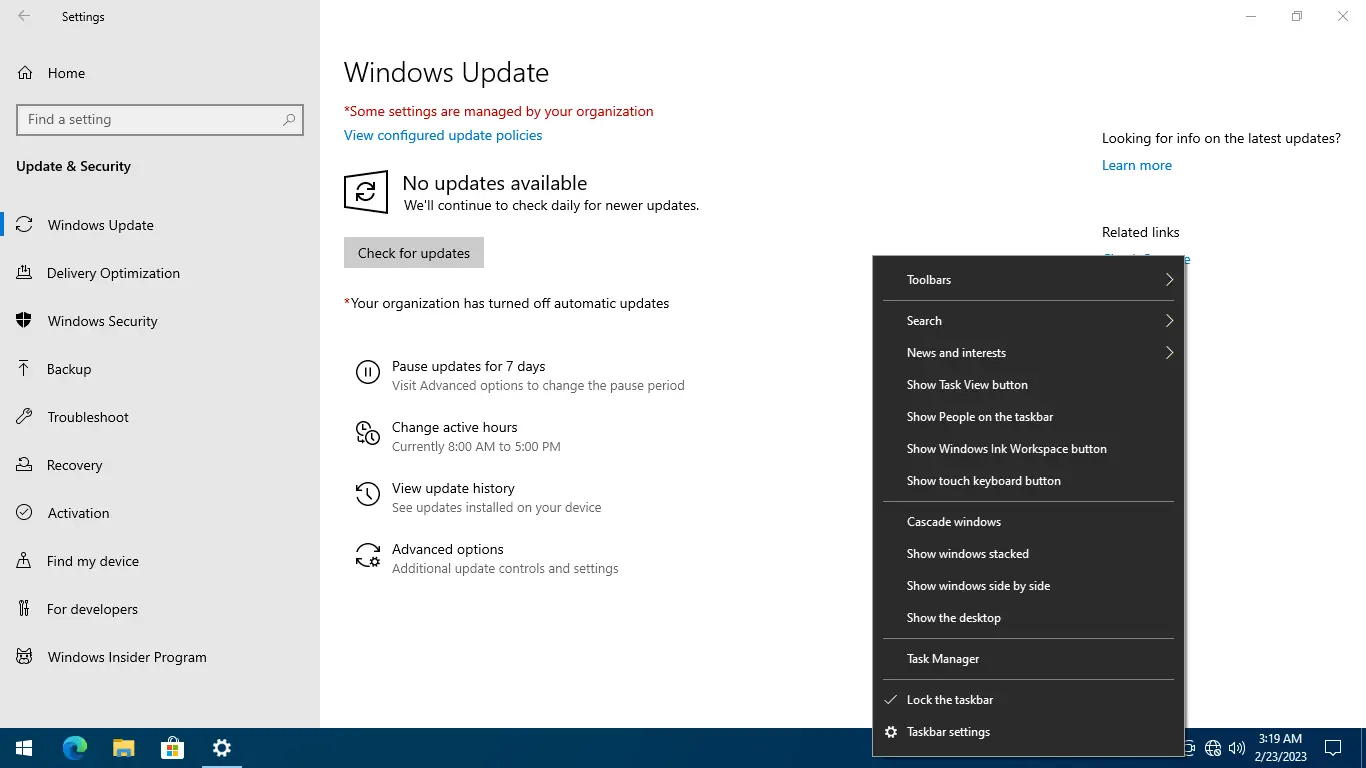 Настройки программы
