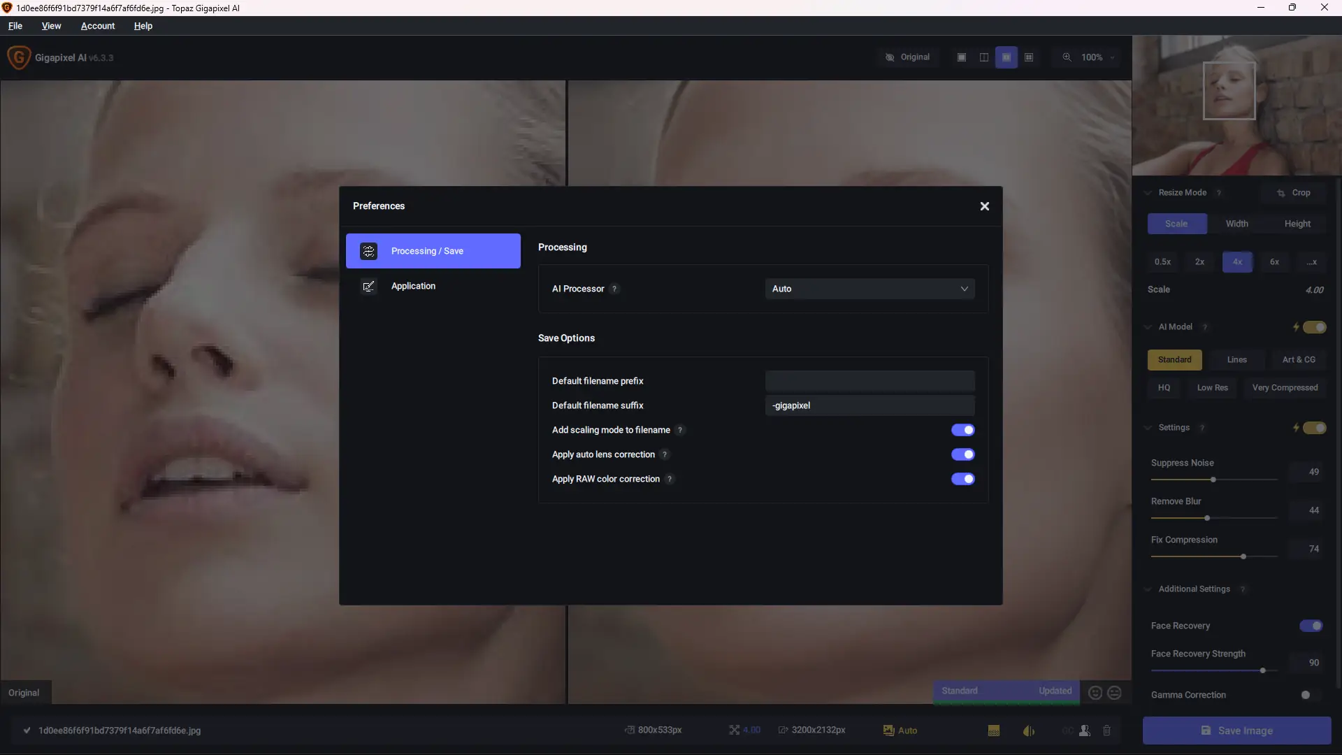 Настройки программы
