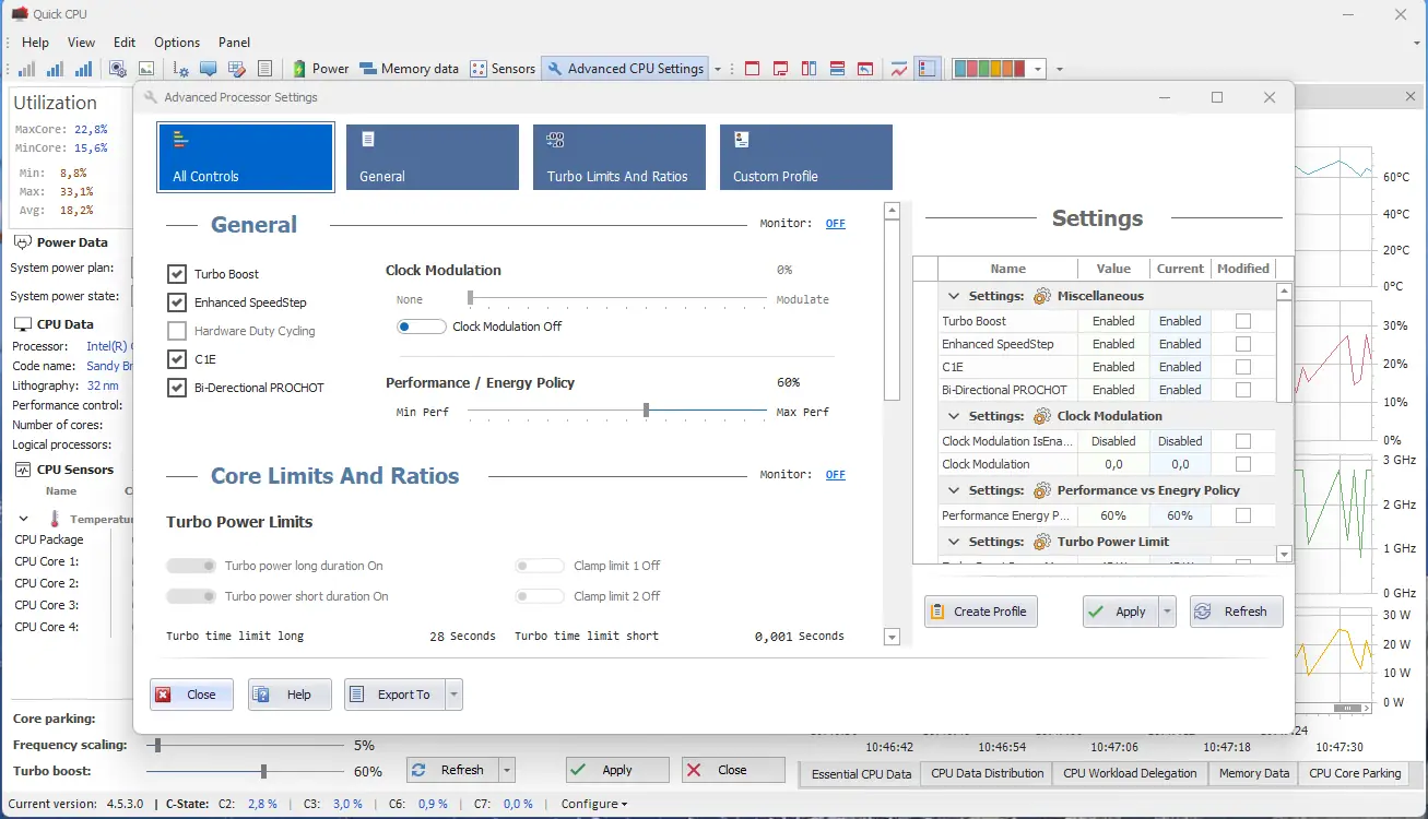 Настройки программы