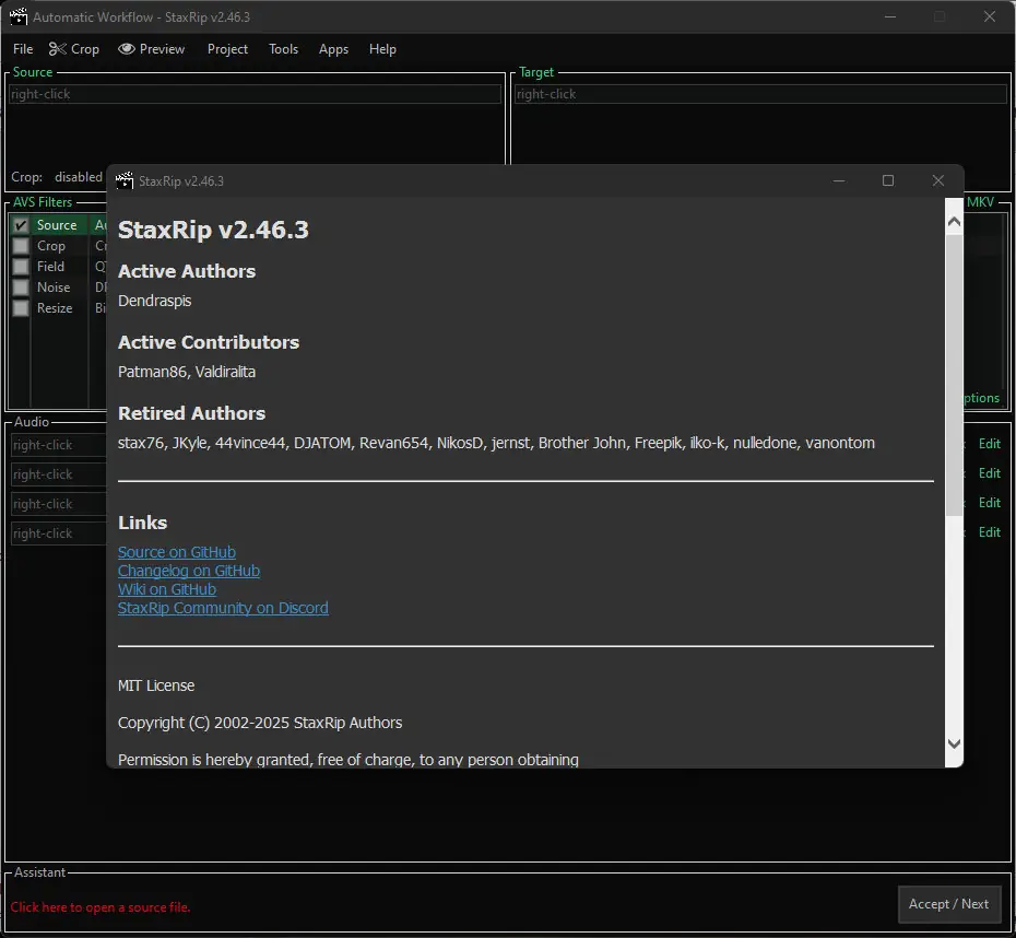 Настройки программы