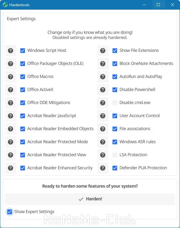 Настройки программы