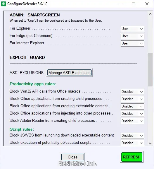 Настройки программы
