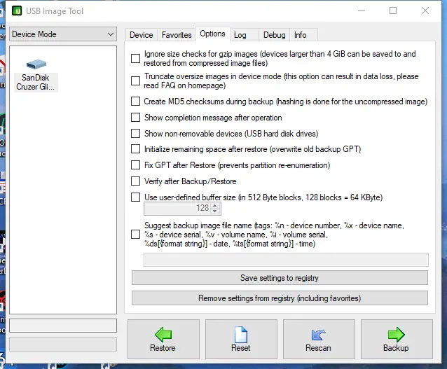 Настройки программы