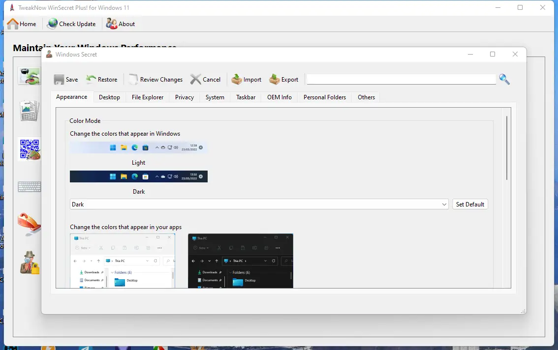 Настройки программы