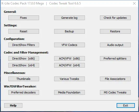Настройки программы