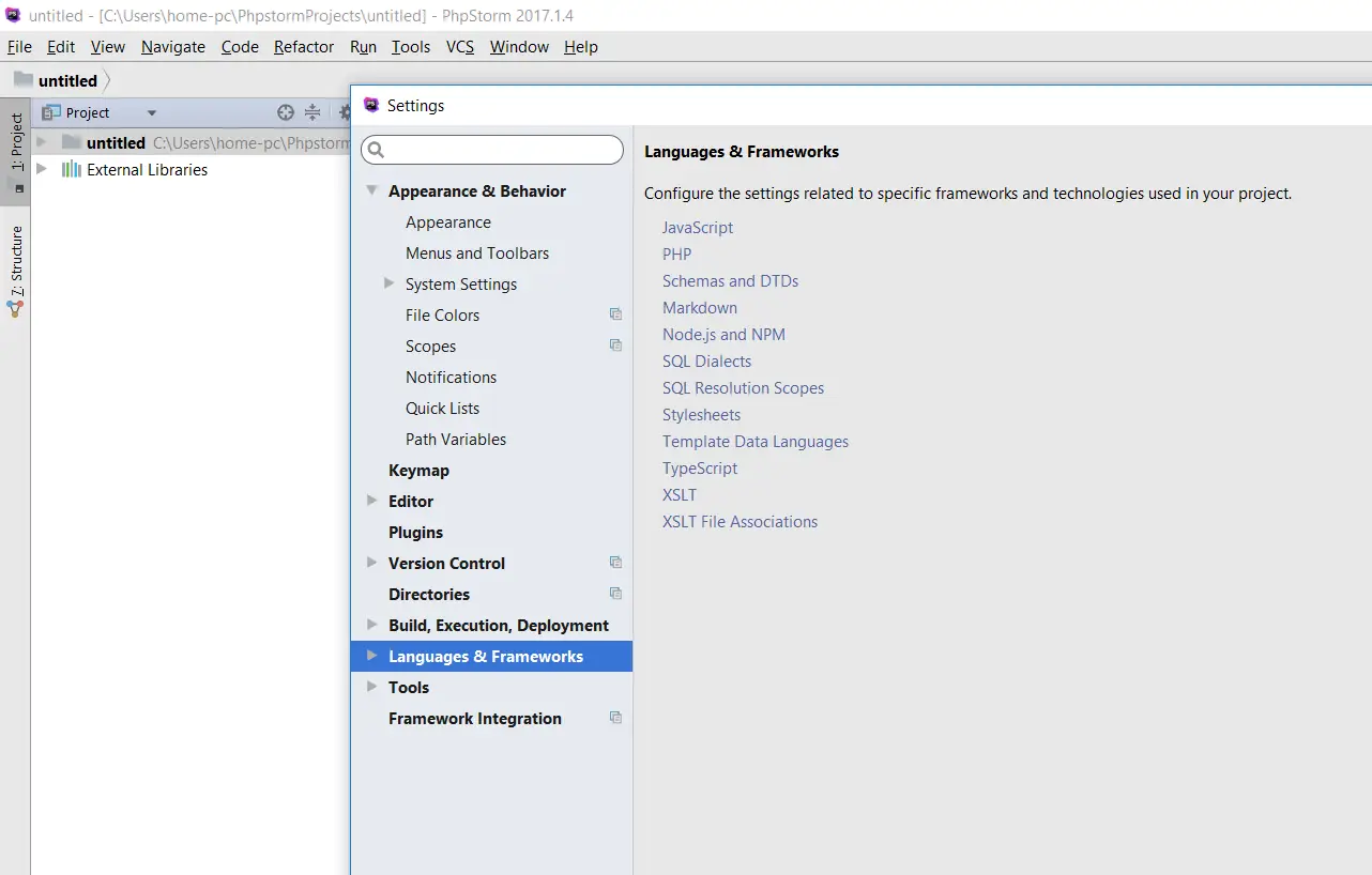 Настройки программы