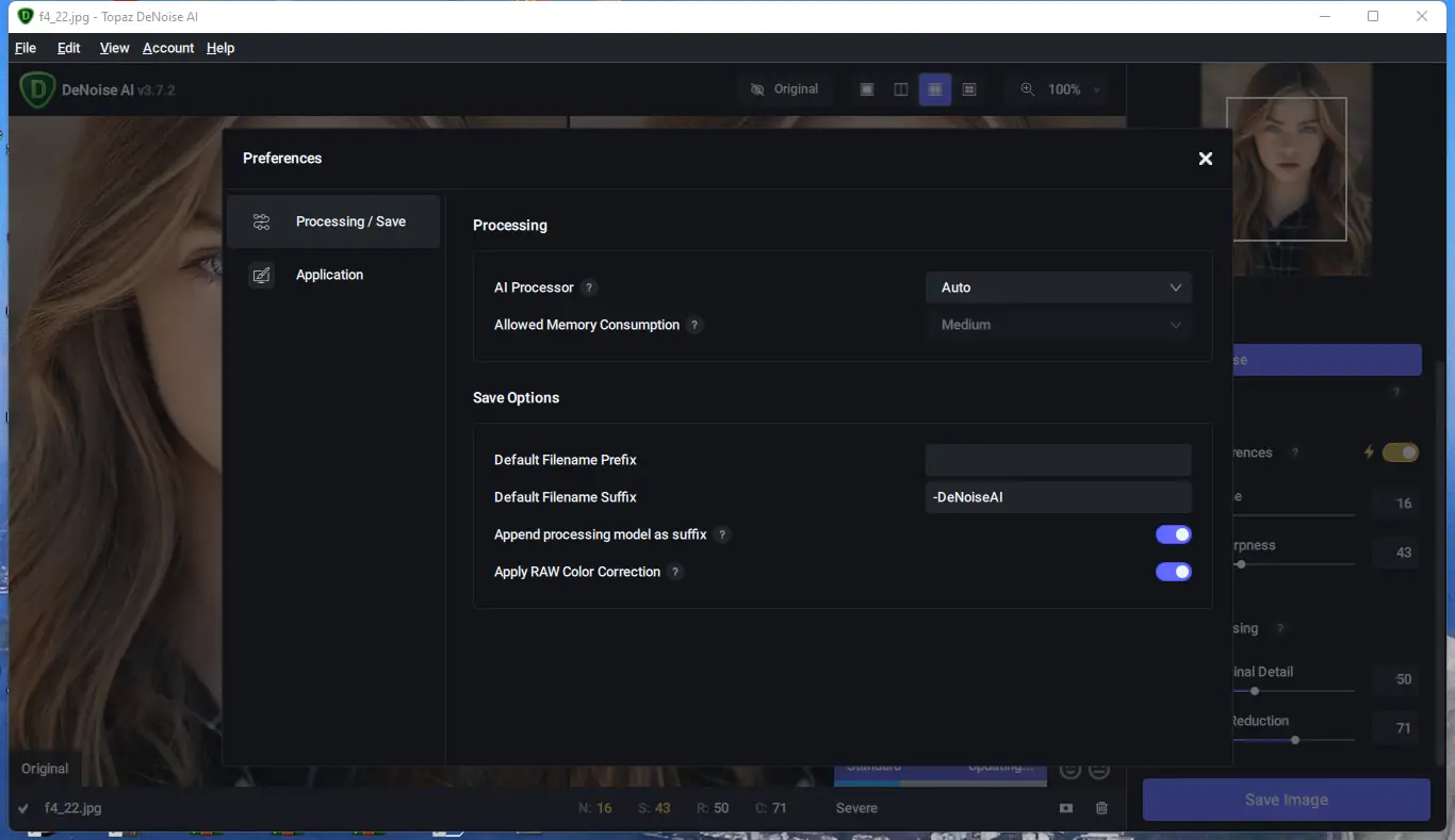 Настройки программы