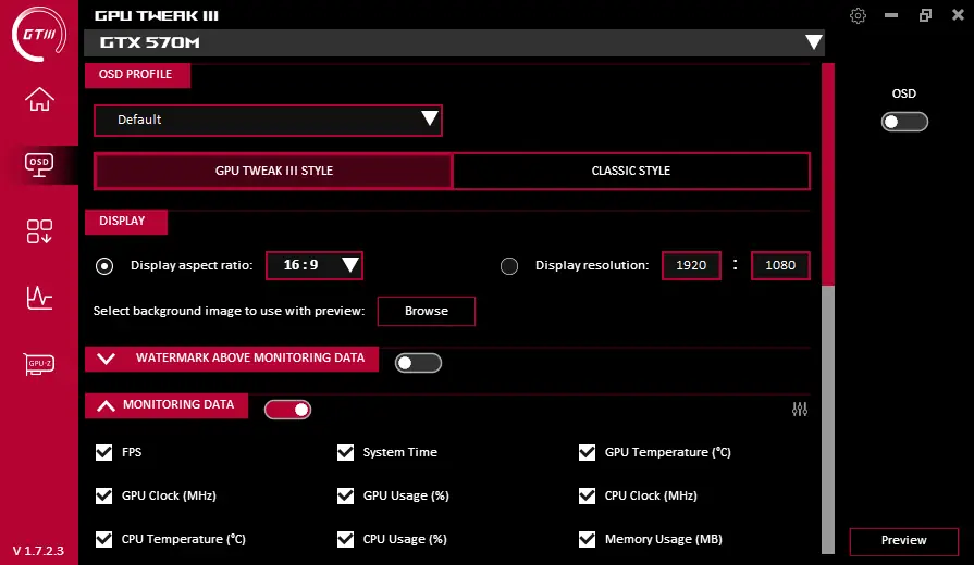 Настройки программы