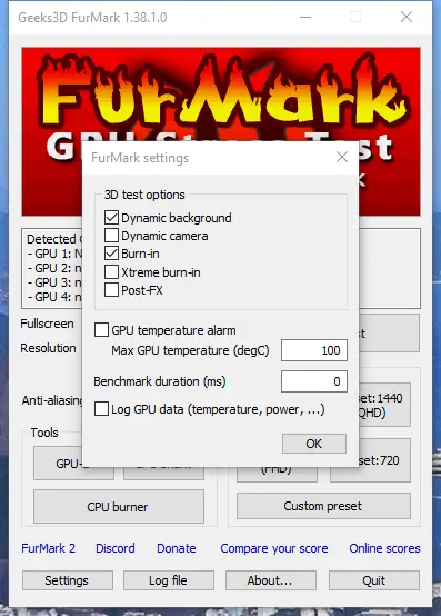 Настройки программы