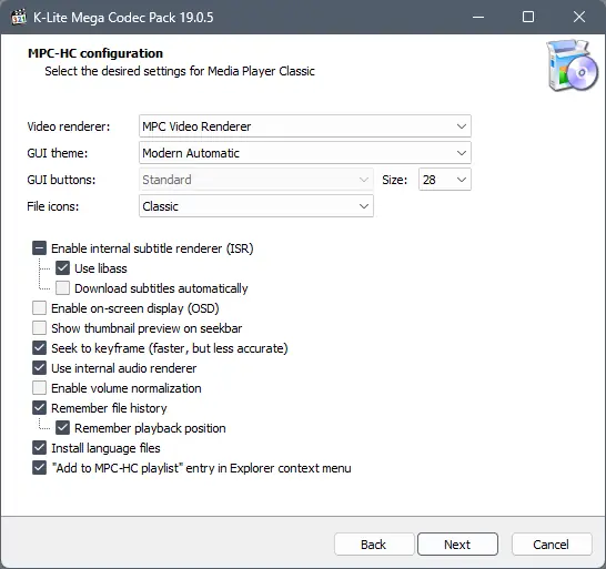 Настройки программы