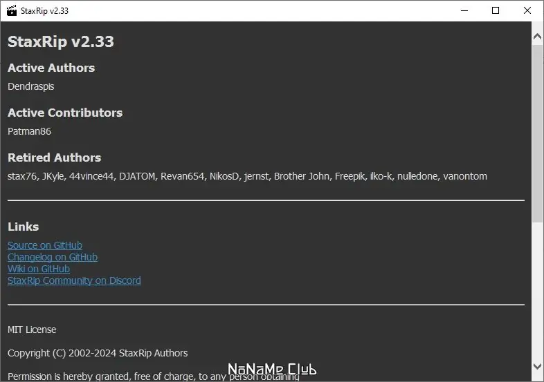 Настройки программы